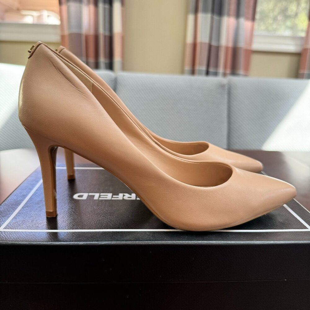 KARL LAGERFELD PARIS  - Royale Leather Stiletto Pumps (Size: 8)